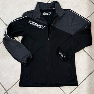 Gymshark Women’s Black & Gray Colorblock Full Zip Sweatshirt Jacket Size Small